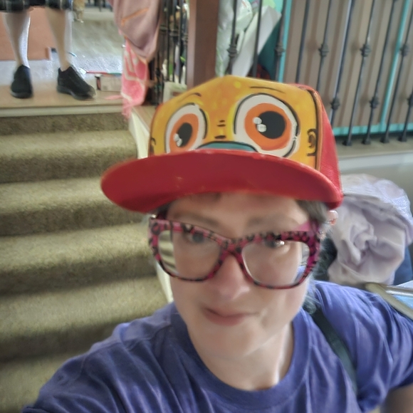 Colorful One Of A Kind Hand Painted Monkey Cap - Picture 5 of 5